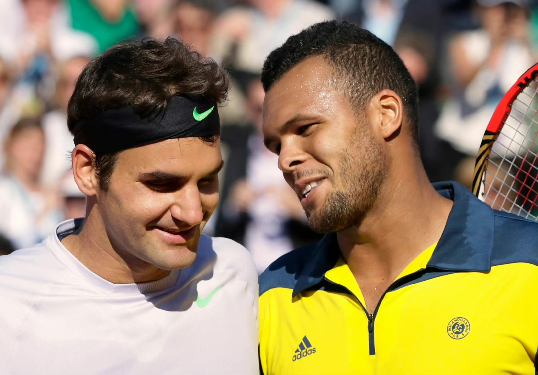 包含西班牙网球队横扫法国网球队，费德勒统治全场的词条